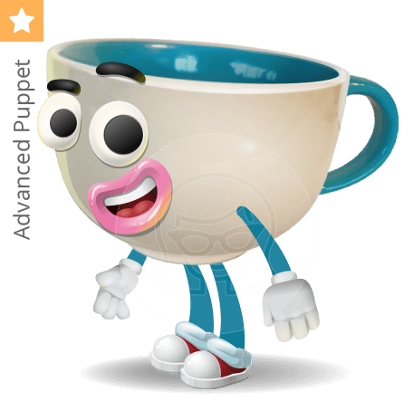 Cute Coffee Cup Character Animator Puppet